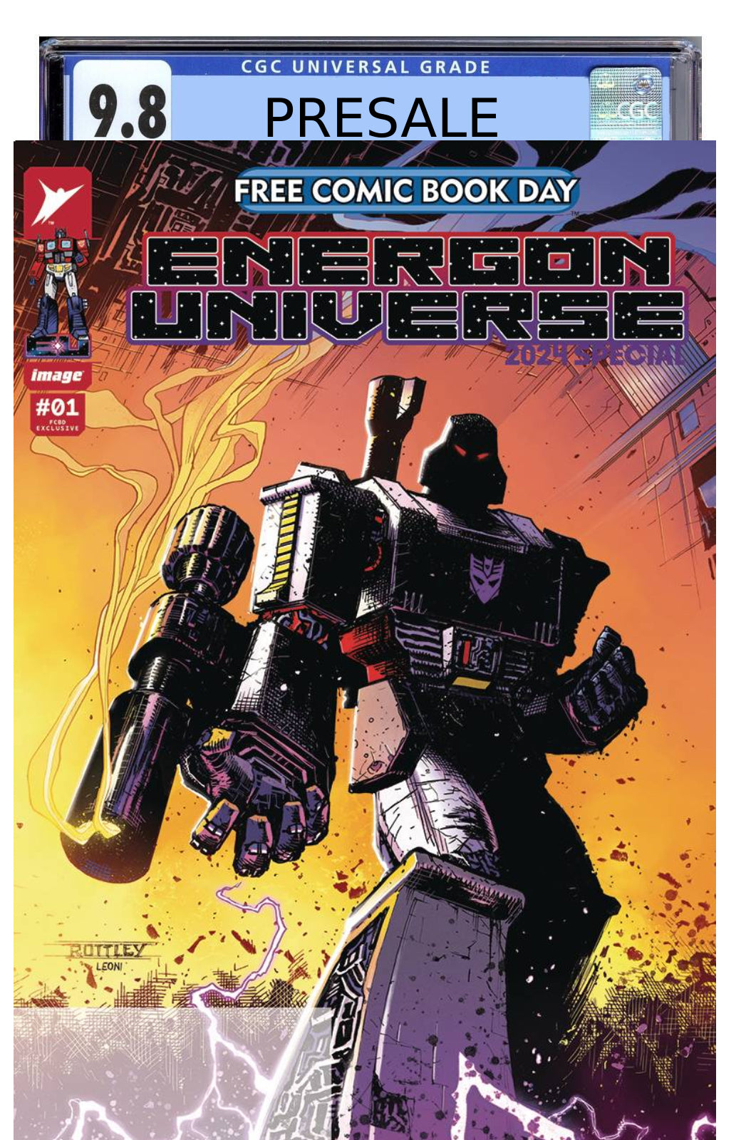 ENERGON UNIVERSE #1 FCBD 2024GUARANTEED CGC 9.8 PRESALE APRIL 17 2024