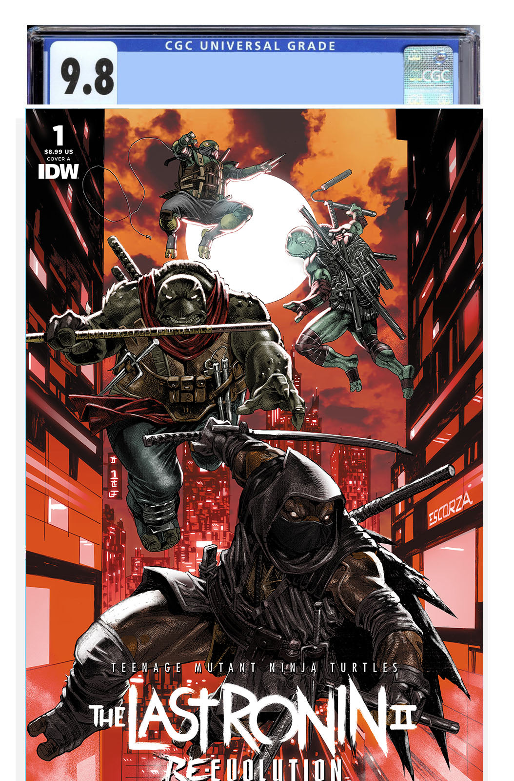 TMNT THE LAST RONIN #1 II Re-Evolution Cover A Escorzas IDW COMICS GUARANTEED CGC 9.8 PRESALE FEB 28 2024