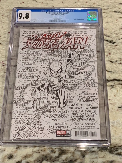 NON-STOP SPIDER-MAN# 1 NAUCK SKETCH COVER CGC 9.8 MARVEL COMICS