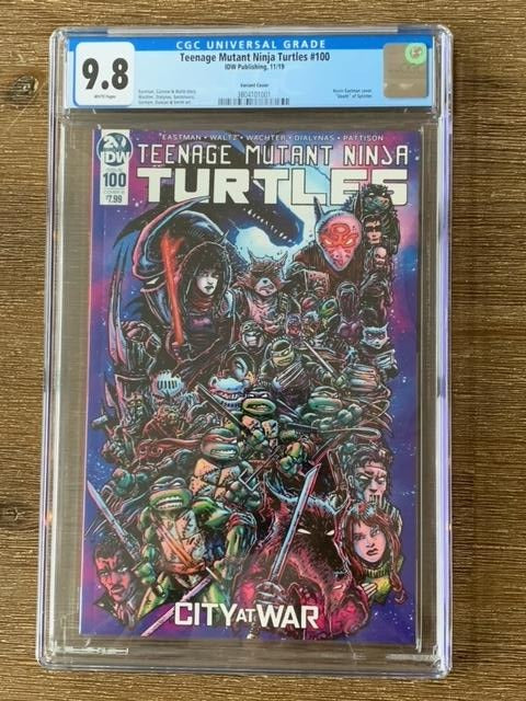 Teenage Mutant Ninja Turtles #100 CGC 9.8 Eastman Variant IDW Death of Splinter