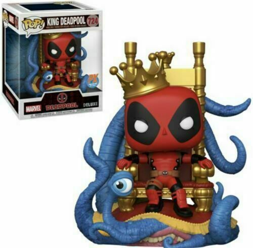 FUNKO POP MARVEL HEROES KING DEADPOOL ON THRONE DELUXE PX
