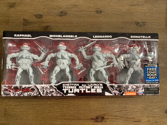 FCBD 2021 TMNT NINJA ELITE SERIES PX B&W AF 4PK SET (C: 1-1-