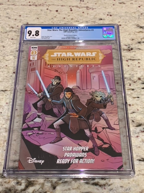 STAR WARS THE HIGH REPUBLIC ADVENTURES # 3 1:10 VARIANT CGC 9.8 IDW COMICS